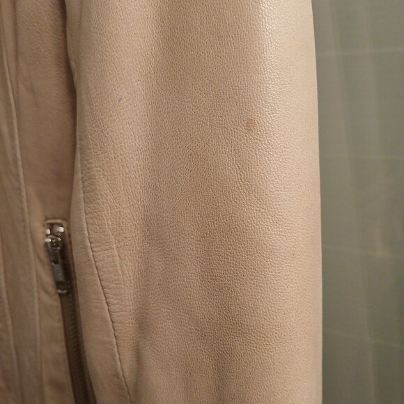 Mackage Cream Leather Jacket Woman - Picture 5 of 15